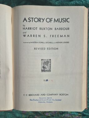 Vintage "A Story of Music" Collectible Hardcover  Rust Orange with Cream Print